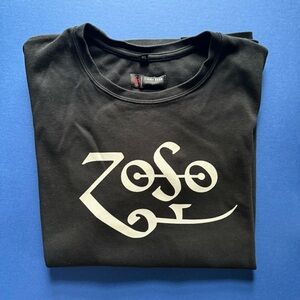 Jimmy Page Led Zeppelin Black ZoSo Logo Tee Size XL